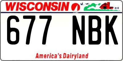 WI license plate 677NBK