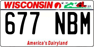 WI license plate 677NBM