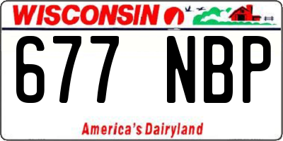 WI license plate 677NBP