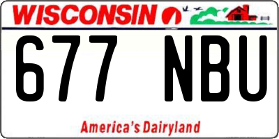 WI license plate 677NBU