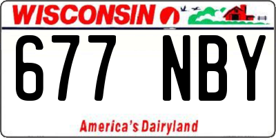 WI license plate 677NBY