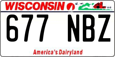 WI license plate 677NBZ
