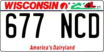 WI license plate 677NCD