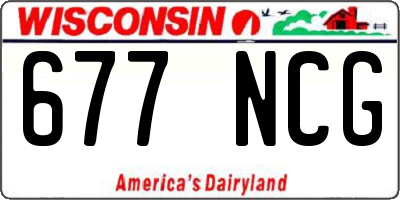 WI license plate 677NCG