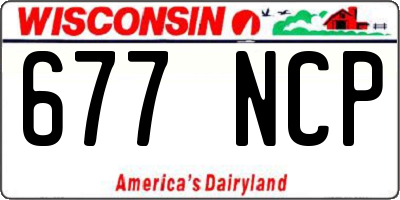 WI license plate 677NCP