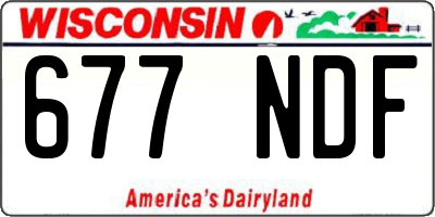 WI license plate 677NDF