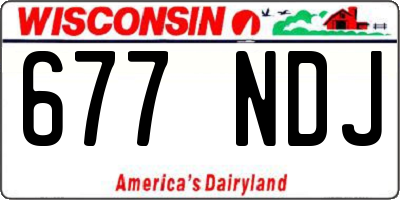 WI license plate 677NDJ