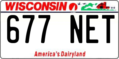 WI license plate 677NET