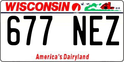 WI license plate 677NEZ