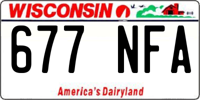 WI license plate 677NFA