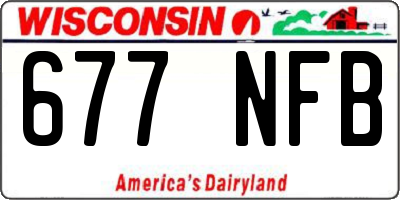 WI license plate 677NFB