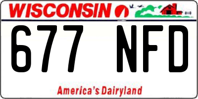 WI license plate 677NFD