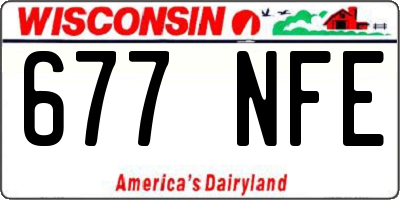 WI license plate 677NFE