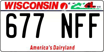 WI license plate 677NFF