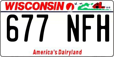 WI license plate 677NFH