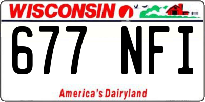 WI license plate 677NFI
