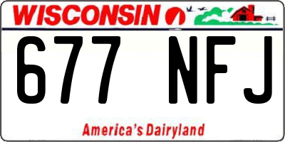 WI license plate 677NFJ