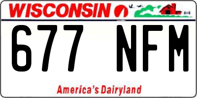 WI license plate 677NFM