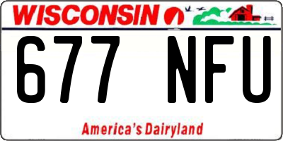 WI license plate 677NFU