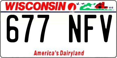 WI license plate 677NFV