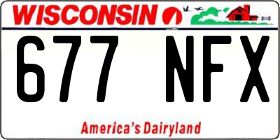 WI license plate 677NFX