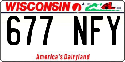 WI license plate 677NFY