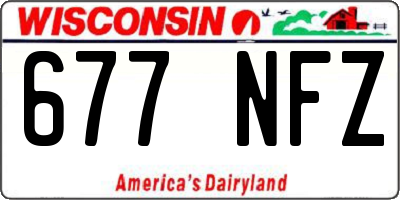 WI license plate 677NFZ