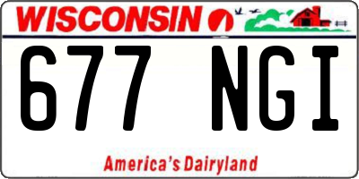 WI license plate 677NGI