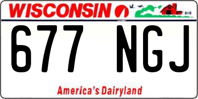 WI license plate 677NGJ