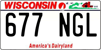 WI license plate 677NGL