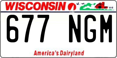 WI license plate 677NGM