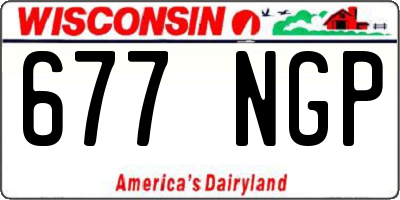 WI license plate 677NGP