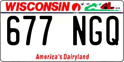 WI license plate 677NGQ