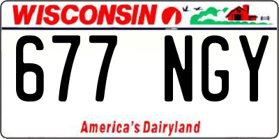 WI license plate 677NGY