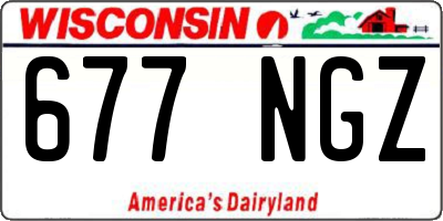 WI license plate 677NGZ