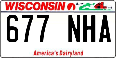 WI license plate 677NHA