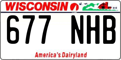 WI license plate 677NHB