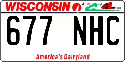 WI license plate 677NHC