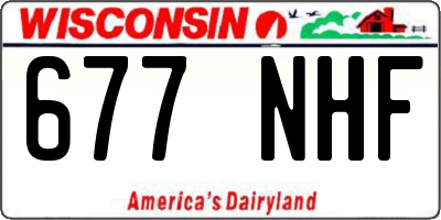 WI license plate 677NHF