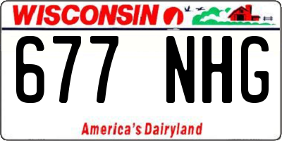 WI license plate 677NHG