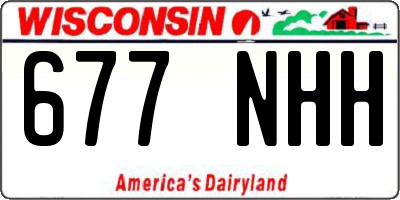 WI license plate 677NHH