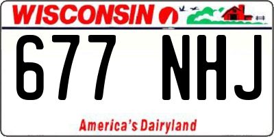 WI license plate 677NHJ