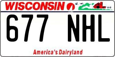 WI license plate 677NHL