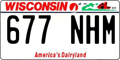 WI license plate 677NHM