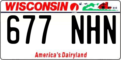 WI license plate 677NHN