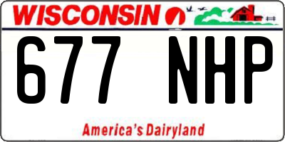 WI license plate 677NHP