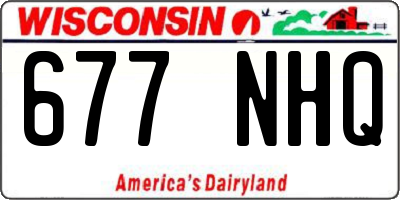 WI license plate 677NHQ