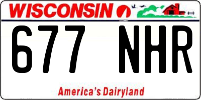 WI license plate 677NHR
