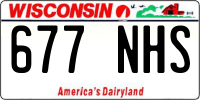 WI license plate 677NHS