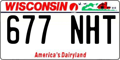 WI license plate 677NHT